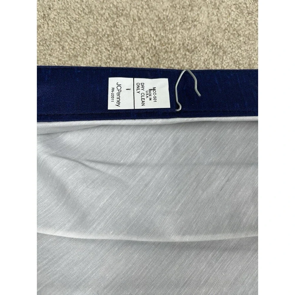 NOS 3 Set JCPenney Supreme 3pc Swag & Cascade Retro Set Blue 50” Window USA Made